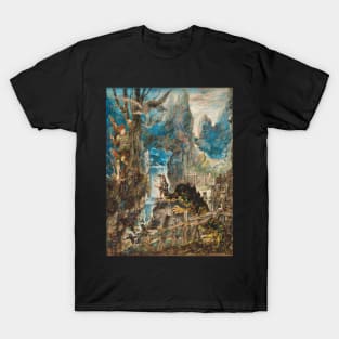 The Many-Headed Dragon and the Many-Tailed Dragon by Gustave Moreau T-Shirt